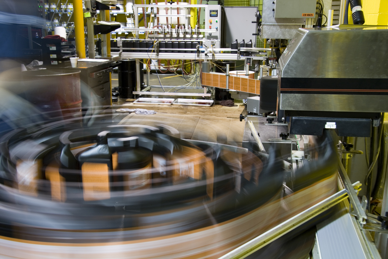 Close up of lubricant industrial machinery
